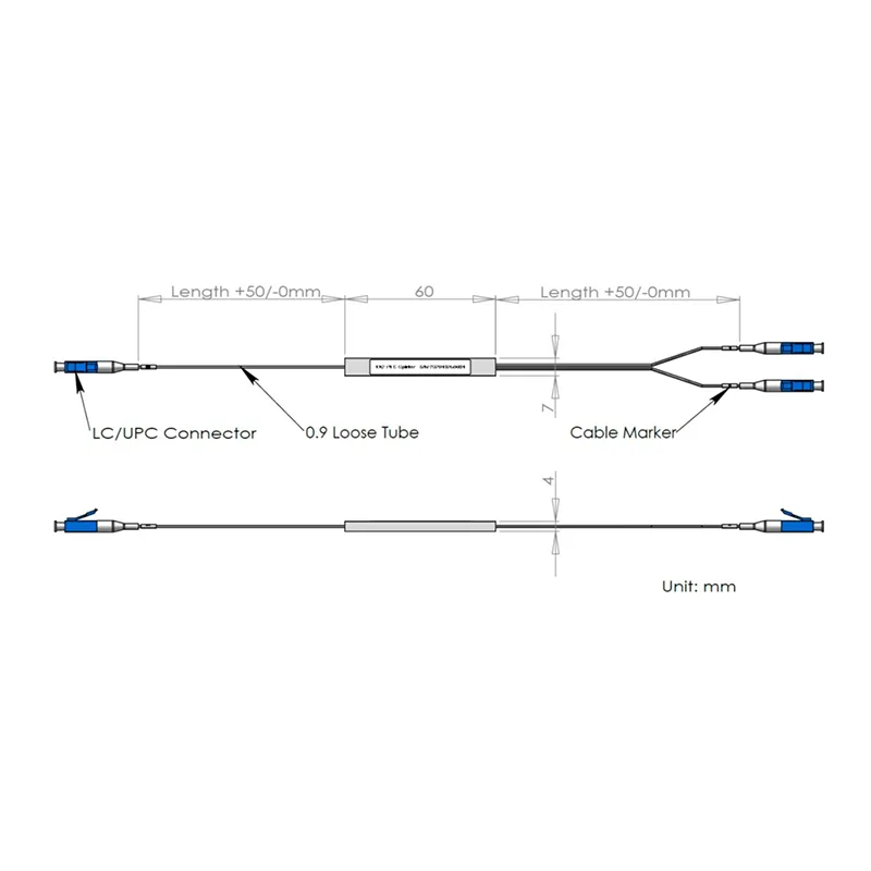 1*2 SPS -Splitter mit LC/UPC -Anschluss
