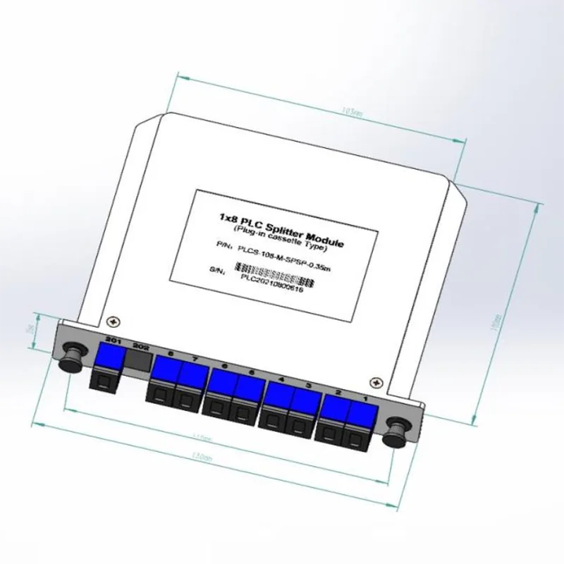 1*4 1*8 SPS-Plug-in-Kassettensplitter