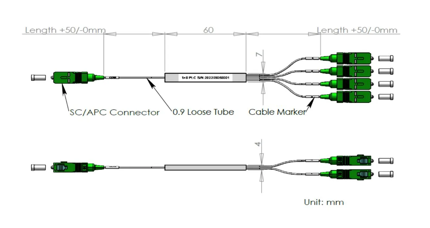 1×6 PLC Splitter Specification