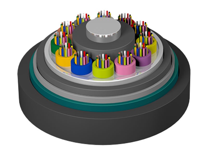 Loses, verseiltes, verstärktes, gepanzertes, flammhemmendes Glasfaserkabel GYTZA53